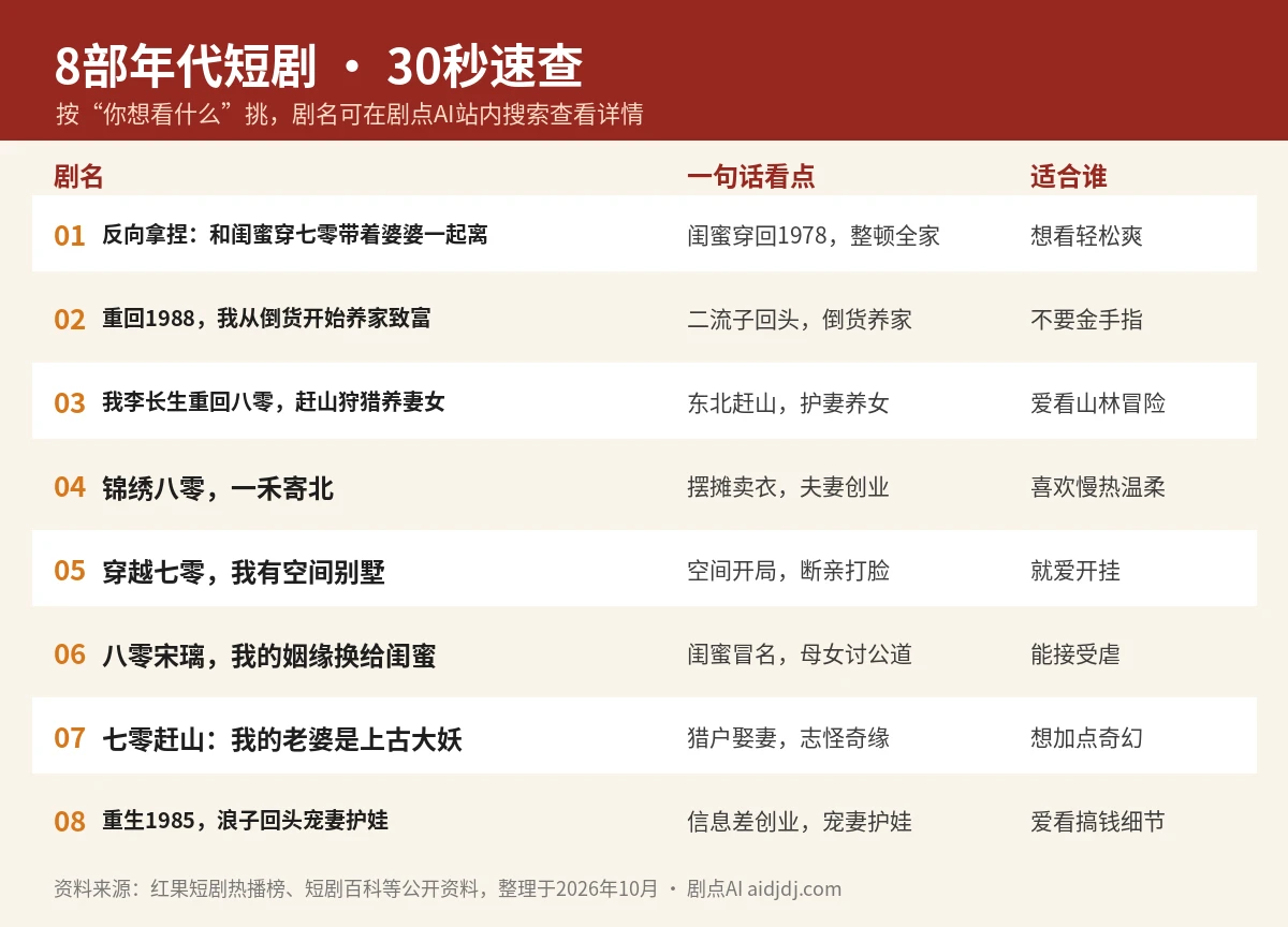 8部年代短剧速查表